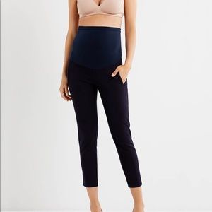 A Pea in the Pod CURIE SECRET FIT BELLY SLIM ANKLE MATERNITY PANT navy large